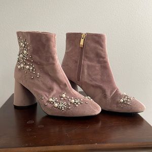 Zara Pink Embellished Boots